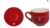 Xícaras para café com pires de porcelana L'Amour vermelha 90 ml 6 peças - comprar online