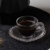 Xícara de Café de Cristal com Pires Coração 80ml - Lyor - comprar online