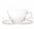Xícara de Chá de Cristal com Pires Coração 170ml - Lyor - Shopping da Casa