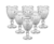 Conjunto 06 Taças Água Bico De Abacaxi Transparente 320ml - Mimo Style