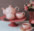 Conjunto 3 peças p/ chá de porcelana Butterfly rosa - BonGourmet - comprar online