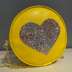 Bolsa coração amarela - comprar online
