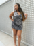 Plus Size Vestido de Paete Gola Leve Reveillon