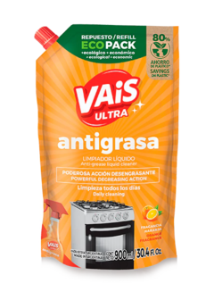 Ecopack Limpiador Antigrasa Líquido 900ml Vais Ultra