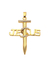 Corrente + Pingente Jesus Crucifixo Cruz Banhada A Ouro - comprar online