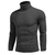 Cacharrel Blusa Tricot Lã Masculina Canelada Gola Alta MP765