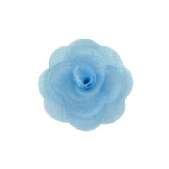 FLOR DE ORGANZA 55MM AZUL BEBÊ 1UND - 3859