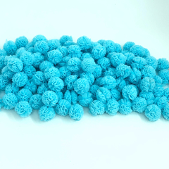 POMPOM DE MALHA AZUL NETUNO 15MM COM 10UND - 5813