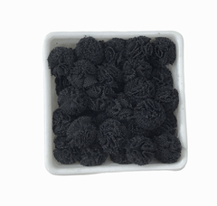 POMPOM DE MALHA PRETO 15MM COM 10UND - 7251