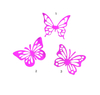 APLIQUE BORBOLETA DE LONITA ROSA PINK 2UND