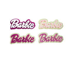 APLIQUE ACRÍLICO NOME BARBIE 15X40MM 1UND - 7114