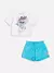 Conjunto Short Moletom Azul e Blusa Aloha Stich Momi - comprar online