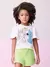 Conjunto Short Moletom Verde e Blusa Stitch Momi