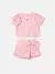 Conjunto Short Saia e Blusa Listras Rosa Monocromático Animê - comprar online