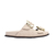 Birken Couro Camurça Off White Fivela