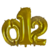 Balão Numeral Metalizado Dourado - 26" (Aprox. 65cm)
