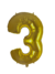 Balão Numeral Metalizado Dourado - 26" (Aprox. 65cm) - loja online