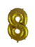 Balão Numeral Metalizado Dourado - 16" (Aprox. 40cm) - Casulo Festas