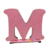 Letra Pequena de MDF com Glitter Rosa Bebê - 1 unidade - loja online