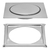 Ralo Click Inteligente Quadrado Inox 15x15 cm + Porta Grelha