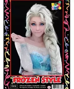 Peluca Elsa Frozen Talle Niña Princesa Disfraz Disney en internet