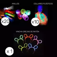 Combo Cotillon Luminoso Led Neon 50 Personas Casamiento - Tienda CyP