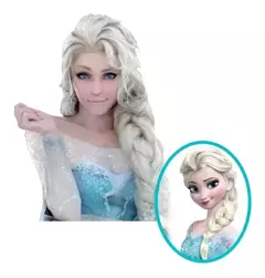 Peluca Elsa Frozen Talle Niña Princesa Disfraz Disney