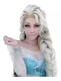 Peluca Elsa Frozen Talle Niña Princesa Disfraz Disney - comprar online