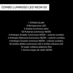 Combo Cotillon Luminoso Led Neon 50 Personas Casamiento - comprar online
