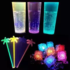 Combo Bar Luminoso Barra 12 Personas // Vasos Revolvedores Hielos Led en internet