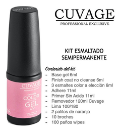 Kit Inicial Esmaltes Semipermanente Cuvage + Kit Removedor - comprar online