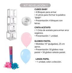 Kit Revelacion De Genero // Baby Sexo Decoracion Cotillon en internet