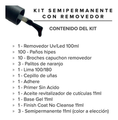 Kit Inicial Esmaltes Semipermanentes Cuvage + Kit Removedor - comprar online
