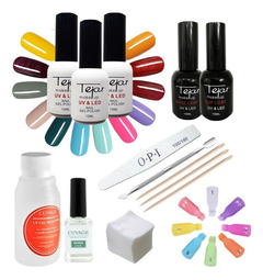 Kit Esmaltes Semipermanentes Tejar + Kit Removedor