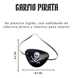 Kit Disfraz Pirata Sombrero Parche Aro Pañuelo Halloween - Tienda CyP