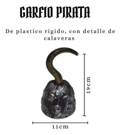Kit Disfraz Pirata Sombrero Parche Aro Pañuelo Halloween - tienda online