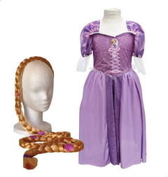 Disfraz Rapunzel Vestido + Vincha Trenza Enredados