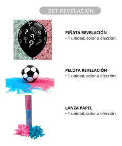 Set Revelacion De Genero Lanza Pelota Piñata Baby Cotillon en internet