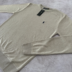 SWEATER POLO CLÁSICO BEIGE - tienda online