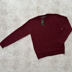 SWEATER POLO CLÁSICO BORDO - comprar online