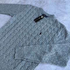 SWEATER POLO VINTAGE GRIS CLARO