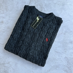 SWEATER POLO VINTAGE GRIS OSCURO - Elixir Indumentaria