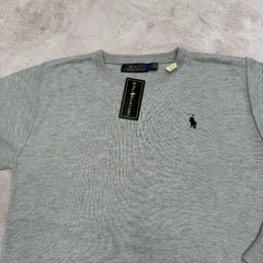 SWEATER POLO CLÁSICO GRIS MELANGE - tienda online