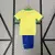 Camisa + Shorts Infantil Seleção Brasileira 2024 escudo centralizado - Amarela - comprar online