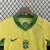 Camisa + Shorts Infantil Seleção Brasileira 2024 escudo centralizado - Amarela - Paixão por Futebol