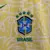 Camisa + Shorts Infantil Seleção Brasileira 2024 escudo centralizado - Amarela