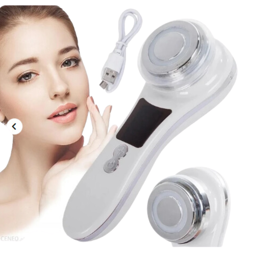 Masajeador Facial Led Ultrasonico Antiarrugas Terapia De Luz