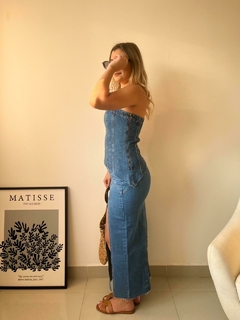 Saia Midi Em Jeans - Pétra - loja online