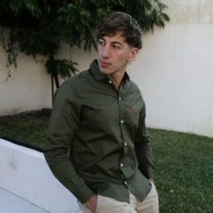 Camisa Polo Classic Fit Verde Militar