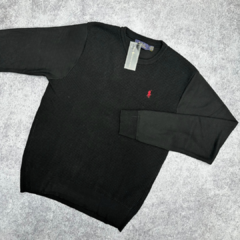 Pullover Polo Tramado Negro en internet